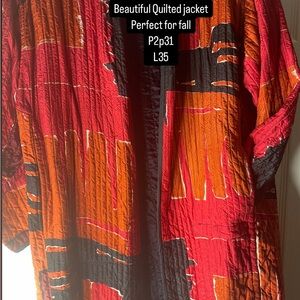 Beautiful Quilted Jacket - Red and Black